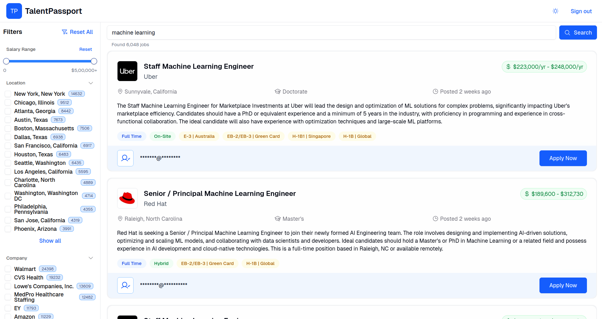 Talent Passport Search Platform